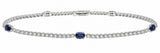 L'ORO Diamond and Blue Sapphire Tennis Bracelet AJ-B9522W-SA1