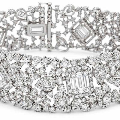 L'ORO Diamond Tennis Statement Bracelet AJ-B9589