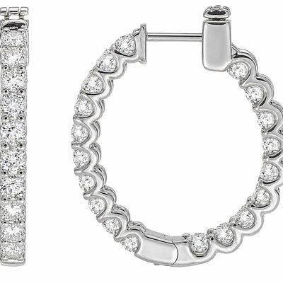 L'ORO Diamond Small Hoop Earring AJE60041