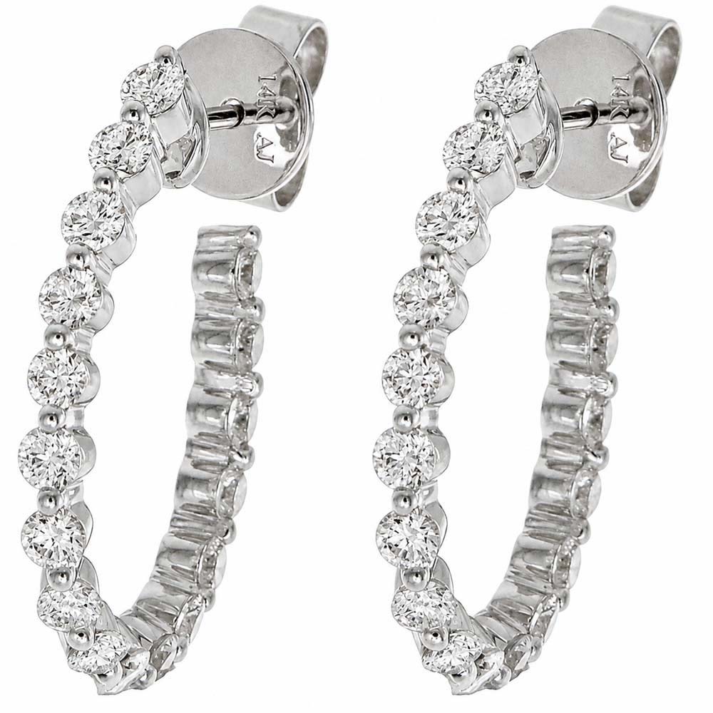 L'ORO Diamonds Hoop Earring AJ-E6076-1