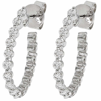 L'ORO Diamonds Hoop Earring AJ-E6076-1