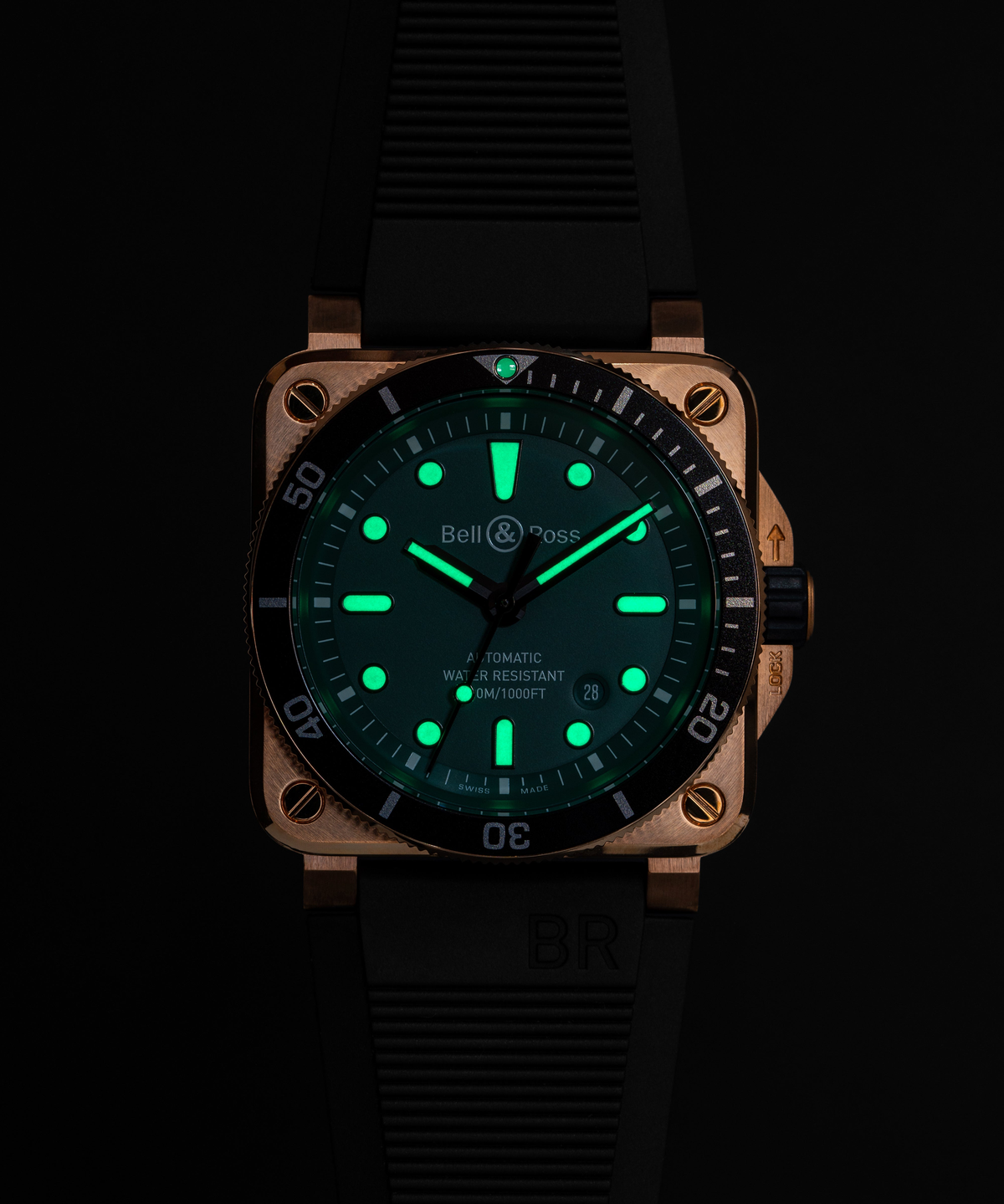 Bell & Ross BR-03 Diver 42mm Automatic BR0392-D-LT-BR/SRB