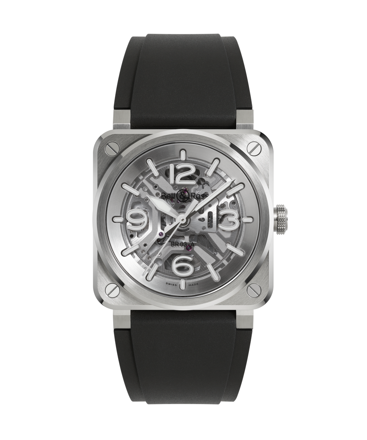 Bell & Ross BR-03 Skeleton 41mm Automatic BR03A-BL-SKST/SRB