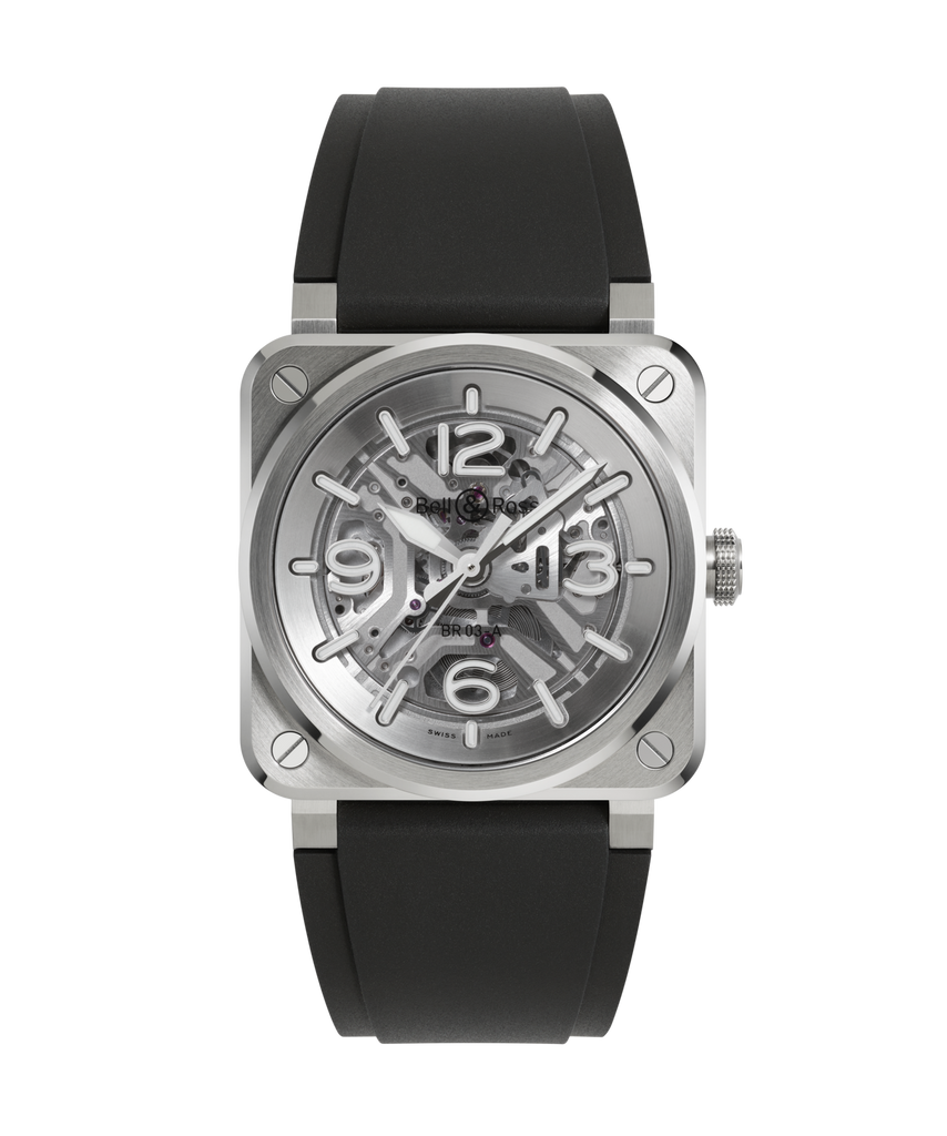 Bell & Ross BR-03 Skeleton 41mm Automatic BR03A-BL-SKST/SRB