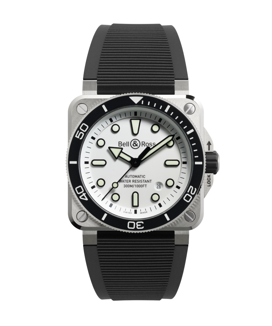 Bell & Ross BR-03 Diver 42mm Automatic BR03A-D-WH-ST/SRB