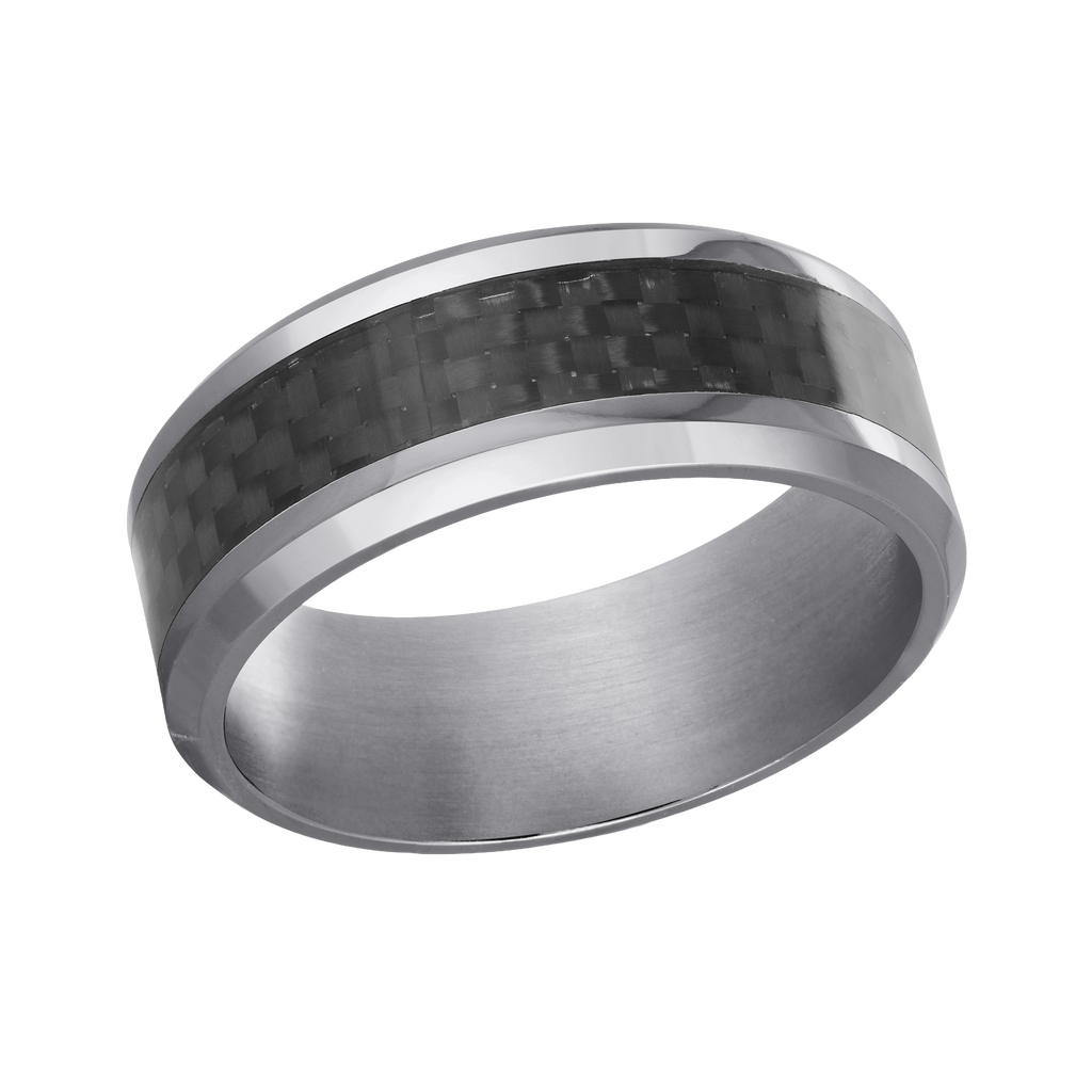 Malo Tantalum Band Carbon Fiber Centre 8mm TANT0138