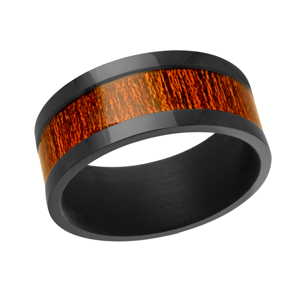 Malo Tantalum & Wood Band 9mm TANT0279