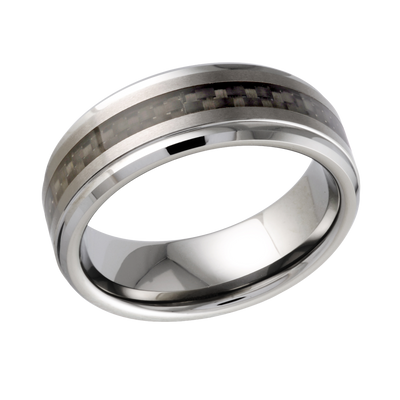 Malo Tungsten Band Carbon Fiber Inlay 8mm TG016