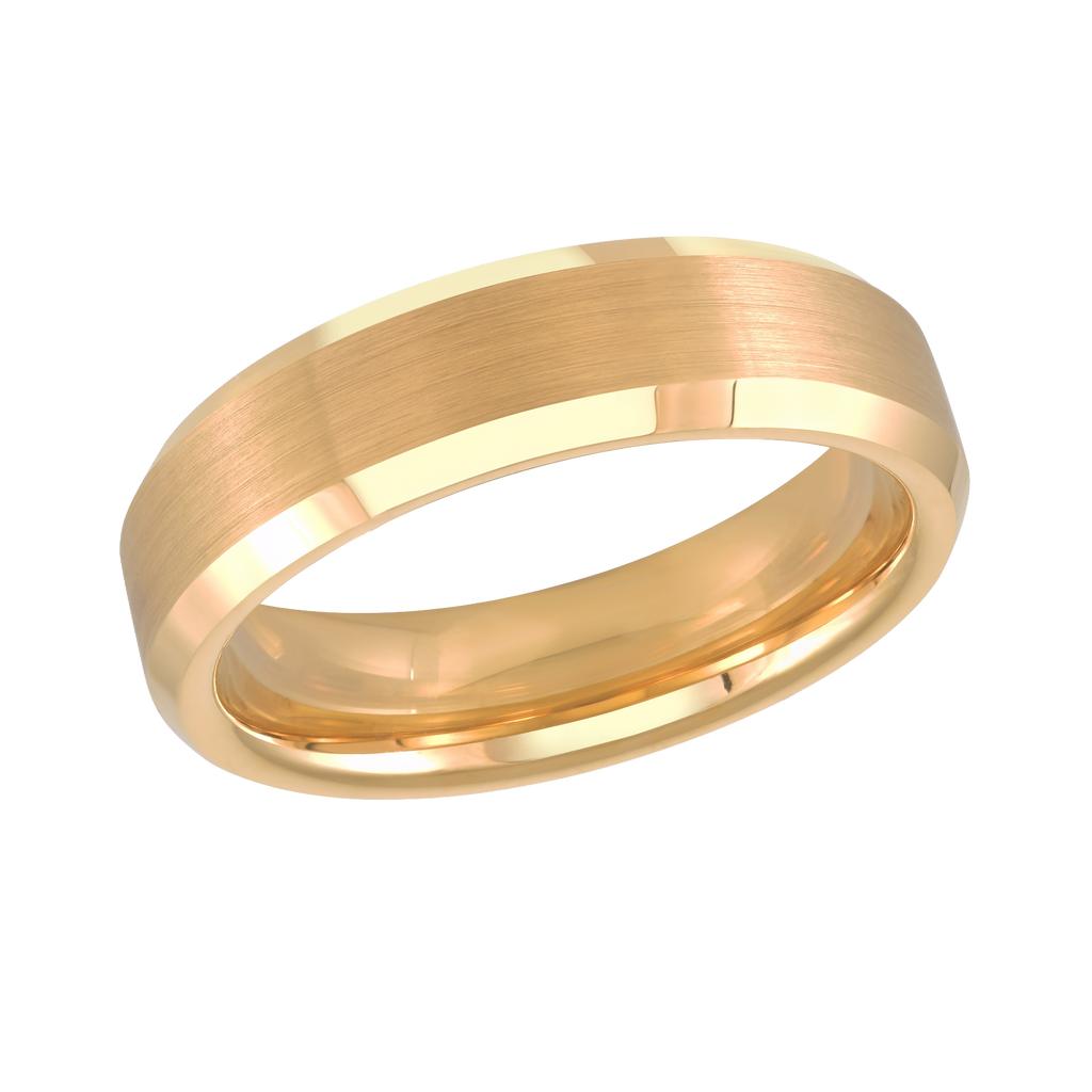 Malo Tungsten Band 6mm Yellow Gold Plated TG034