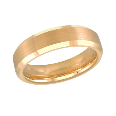 Malo Tungsten Band 6mm Yellow Gold Plated TG034