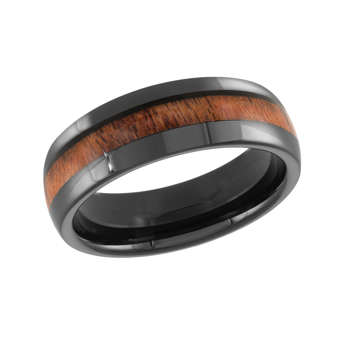 Malo Tungsten Band Wood Inlay 7mm TG074