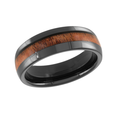 Malo Tungsten Band Wood Inlay 7mm TG074