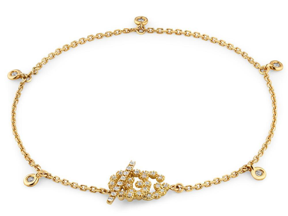 Gucci Running GG Diamonds Bracelet YBA481671001017