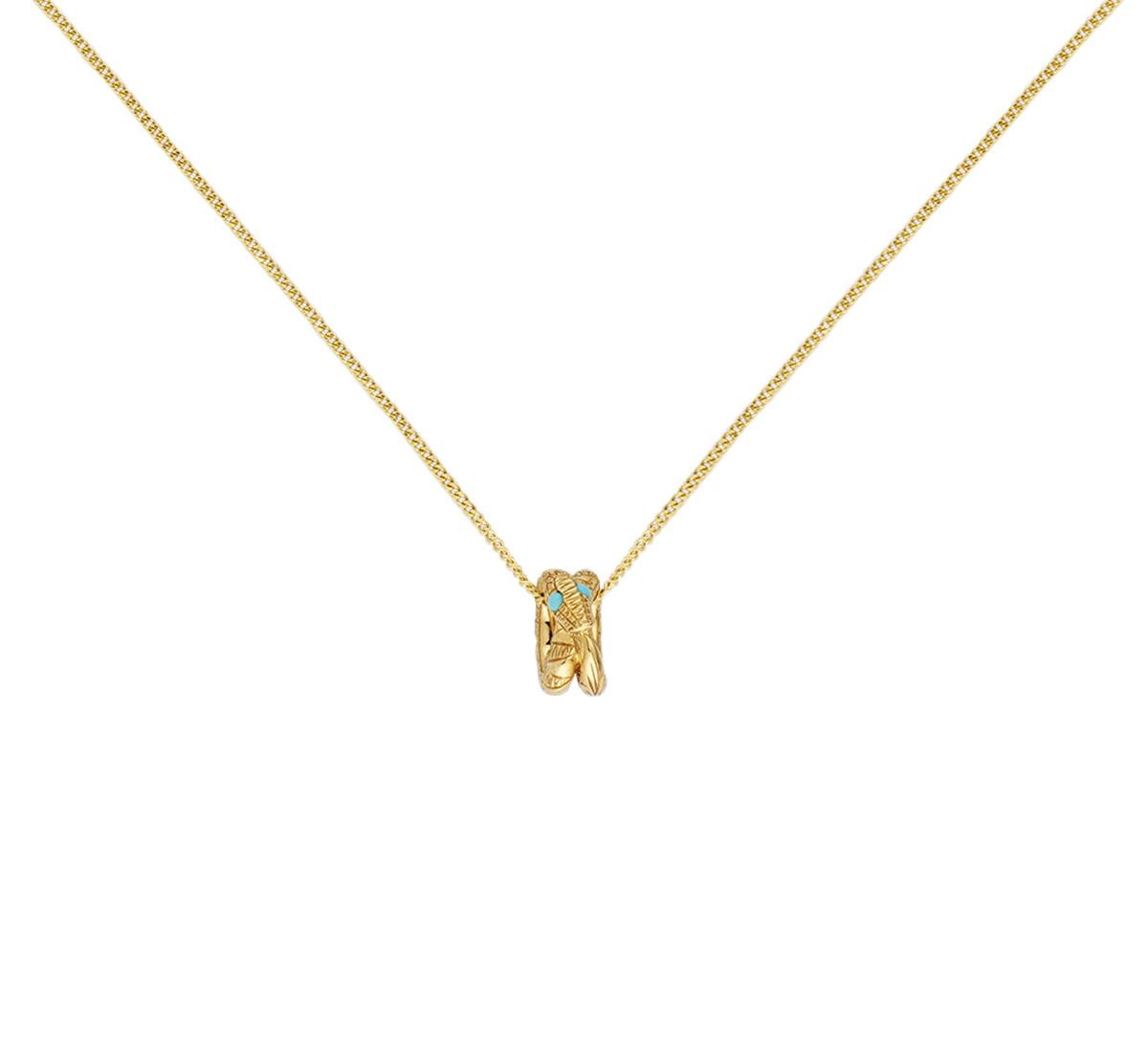 Gucci Ouroboros Turquoise Necklace YBB68182800100u