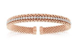 Miss Mimi Fancy Timeless Mesh Bangle-Rose