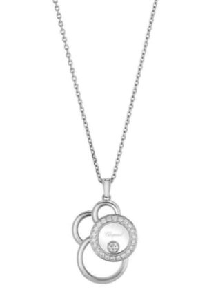 Chopard Happy Diamonds Pendant & Chain 18Kt White Gold