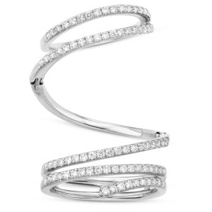 Miss Mimi Spiral Ring 14Kt White Gold & Diamonds