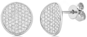 Miss Mimi Concave Diamond Stud Earring 14Kt White Gold