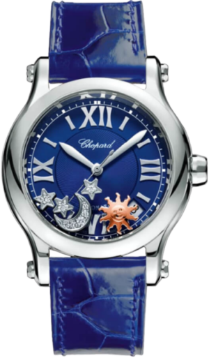 Chopard Happy Sport Automatic Sun, Moon & Stars Blue 36mm 278559