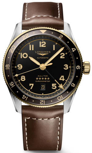 Longines Spirit Zulu Time Steel &Amp; Gold 42Mm Anthracite