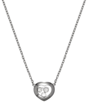 Chopard Happy Diamond Heart Pendant Necklace 18Kt White Gold