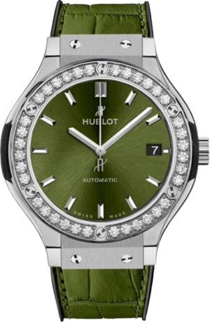 Hublot Classic Fusion Titanium Diamonds Green 38mm