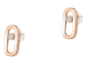 Messika Earring Move Uno Stud Diamonds 18kt Rose Gold