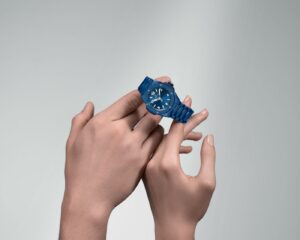 Hublot Big Bang Integrated Time Only Blue Ceramic 38mm 457.EX.7170
