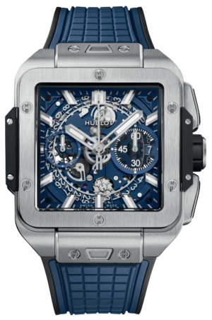 L’oro Canada | Luxury Watches &Amp; Jewellery 78 Hublot Square Bang Unico Chronograph Titanium Blue 42Mm
