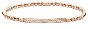 Hulchi Belluni Tresore Bar Bracelet Stretch Diamonds 18kt Rose Gold