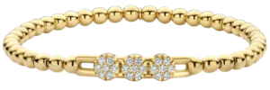 Hulchi Belluni Tresore Move Bracelet Stretch Diamonds 18kt Yellow Gold