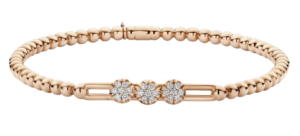 Hulchi Belluni Tresore Move Bracelet Stretch Diamonds 18kt Rose Gold