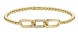 Hulchi Belluni Tresore Element Bracelet Stretch Diamonds 18kt Yellow Gold
