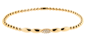 Hulchi Belluni Tresore Element Bracelet Stretch Diamonds 18kt Yellow Gold