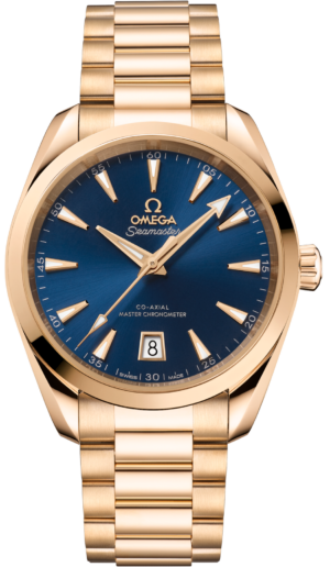 L’oro Canada | Luxury Watches &Amp; Jewellery 84 Omega Seamaster Aqua Terra 150M Moonshine Gold Blue 38Mm