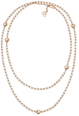 Chopard Happy Diamonds Necklace Icons Sautoir Diamonds 18Kt Rose Gold