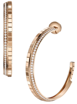 Chopard Ice Cube Earrings Diamonds 18kt Rose Gold