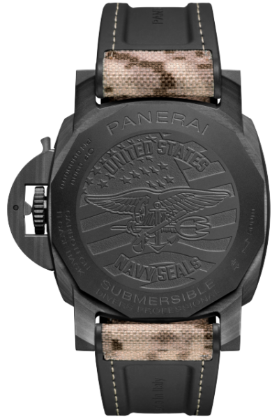 Panerai Submersible QuarantaQuattro GMT Navy Seals Carbotech Black