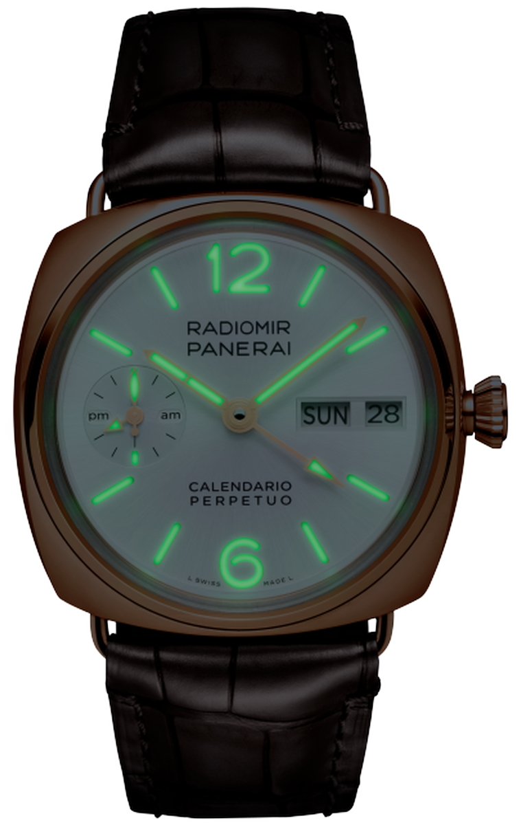 Panerai Radiomir Perpetual Calendar GMT Goldtech White Sun Brushed