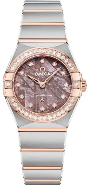 Omega Constellation Quartz Sedna Gold &Amp; Steel Purple Meteorite 25Mm