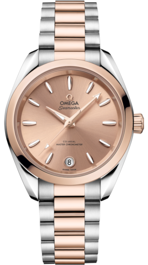 L’oro Canada | Luxury Watches &Amp; Jewellery 78 Omega Seamaster Aqua Terra Shades Sedna Gold &Amp; Steel Pink 34Mm