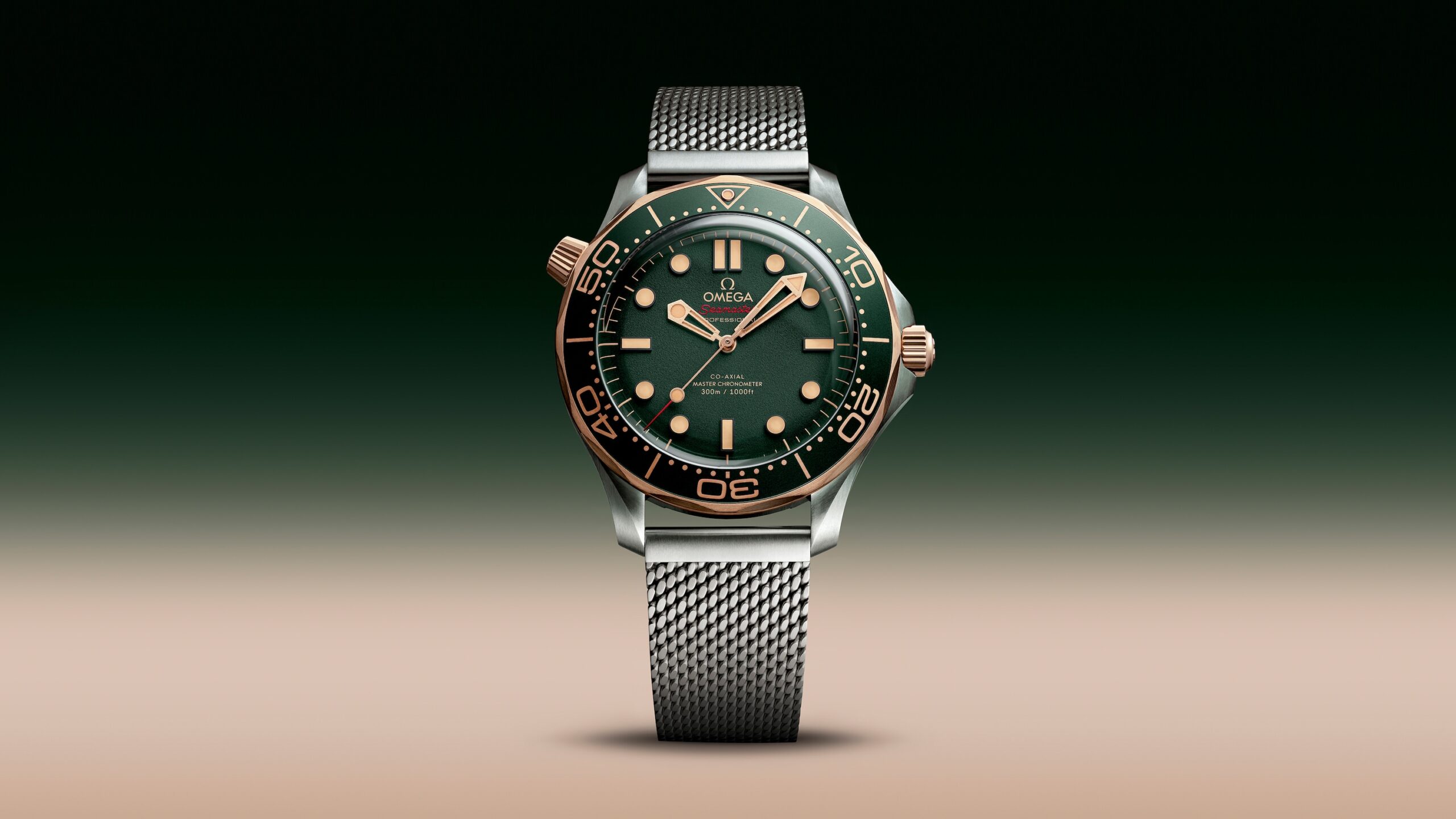 Omega Seamaster Diver 300m Titanium & Bronze Gold Green 42mm