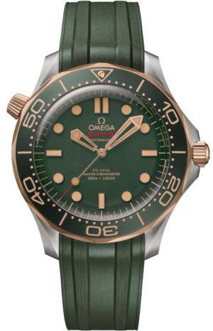 Omega Seamaster Diver 300M Titanium &Amp; Bronze Gold Green 42Mm