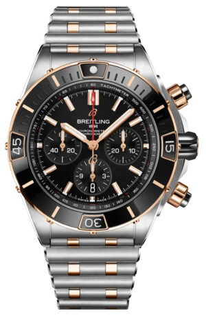 Breitling Super Chronomat B01 Steel &Amp; Gold Black 44Mm