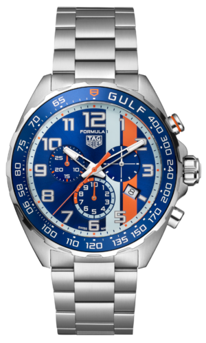 L’oro Canada | Luxury Watches &Amp; Jewellery 84 Tag Heuer Formula 1 Quartz Chronograph X Gulf Blue 43Mm
