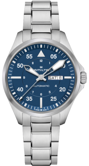 Hamilton Khaki Aviation Pilot Day Date Automatic Blue 42Mm