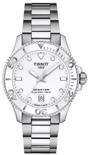 L’oro Canada | Luxury Watches &Amp; Jewellery 78 Tissot Seastar 1000 Quartz White 36Mm