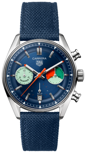 Tag Heuer Carrera Glassbox Chronograph Skipper Blue 39Mm