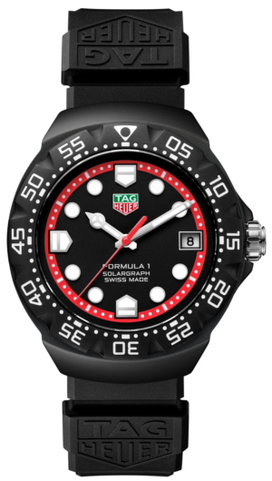 TAG Heuer 腕時計 ブラックラバー 200m防水 Tag Heuer Formula 1 Solargraph DLC Black 38mm WBY1114.FT8084 | LORO