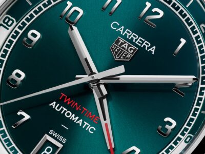 Tag Heuer Carrera Date Twin Time Sunray Brushed Green 41mm WDA2114